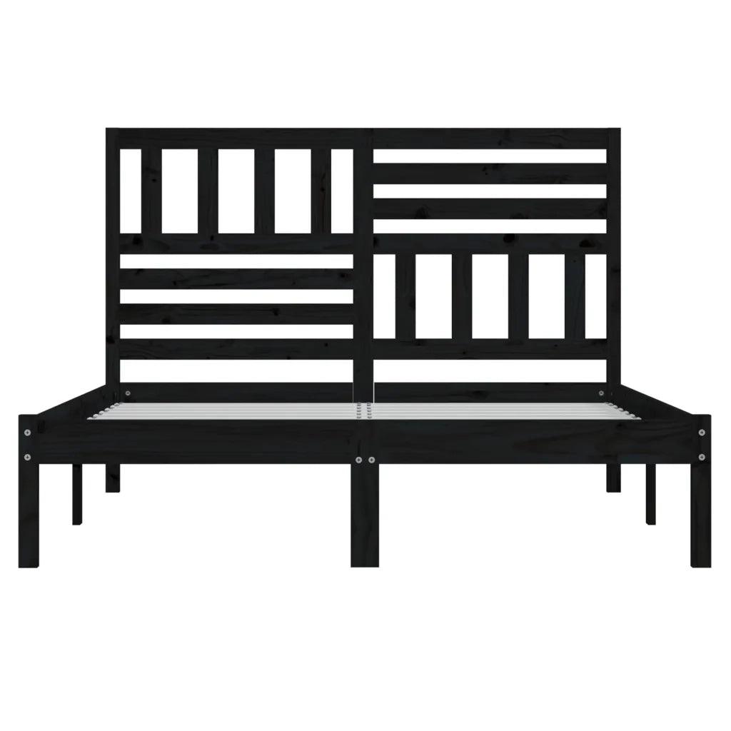 Giroletto Nero in Legno Massello di Pino 140x200 cm 3101007