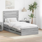 Struttura del letto con cassetto Grigio Sonoma 75 x 190 cm 3411543
