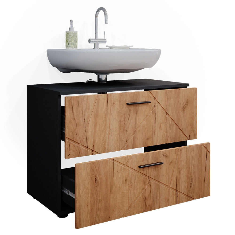Vicco Mobile sottolavabo per bagno Quercia dorata/antracite 80 x 58.6 cm