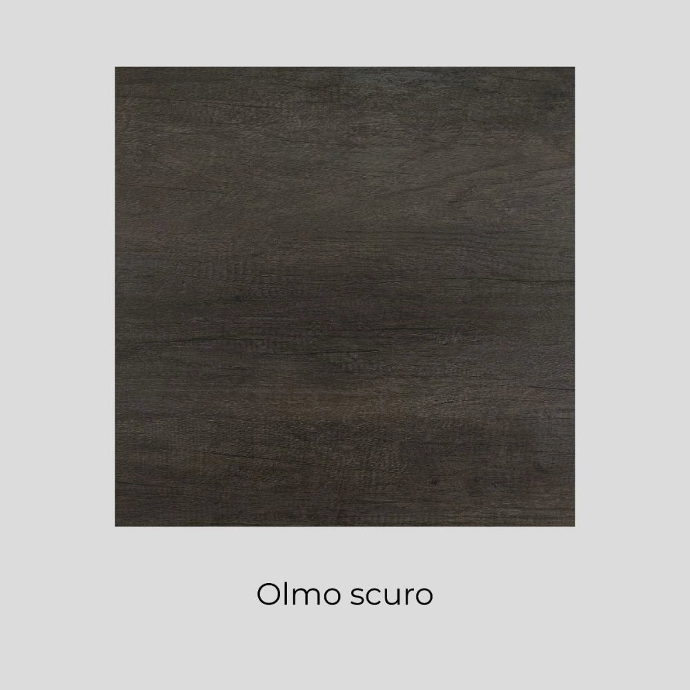 Mobile Lavatoio in Ceramica 2 Ante e Strofinatoio Integrato 60x50x86A cm Olmo Scuro