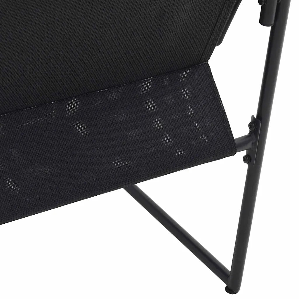 Sedia con cuscino 4 pcs Nero e antracite Textilene 42003025
