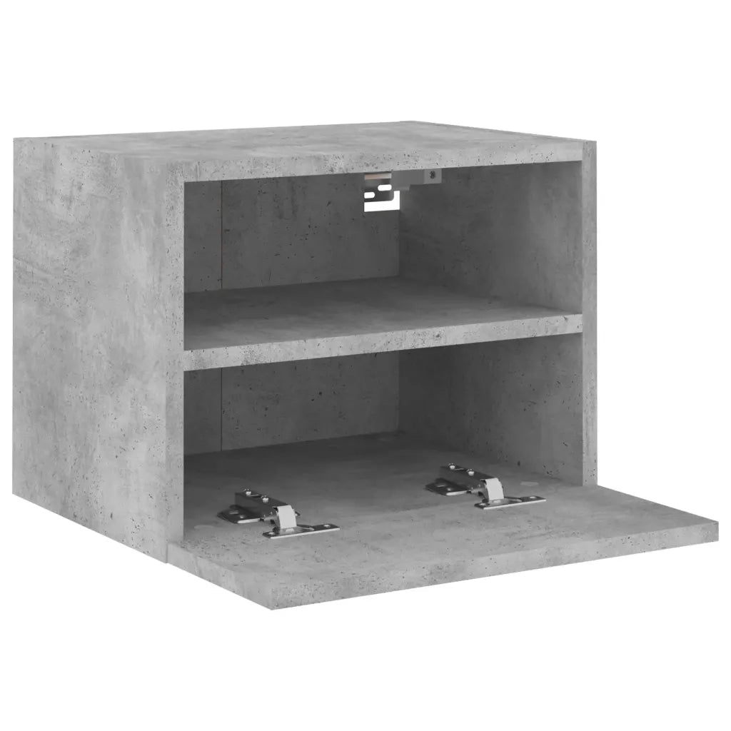 Mobili TV Muro 2pz Grigio Cemento 40x30x30 cm Legno Multistrato 836847