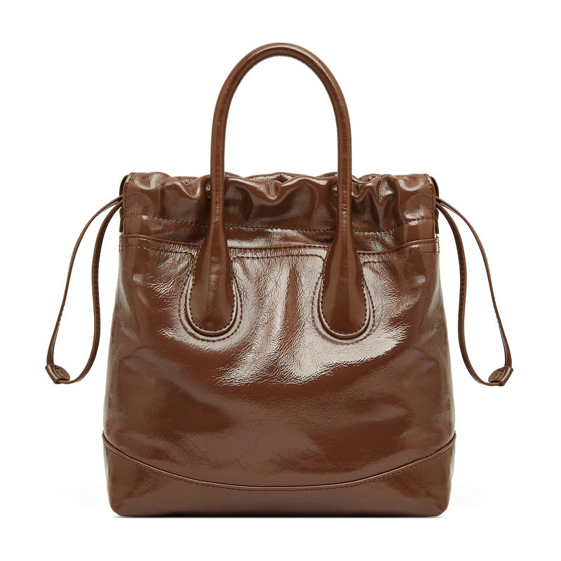 Borsa da donna vintage Song in pelle di vacchetta marrone