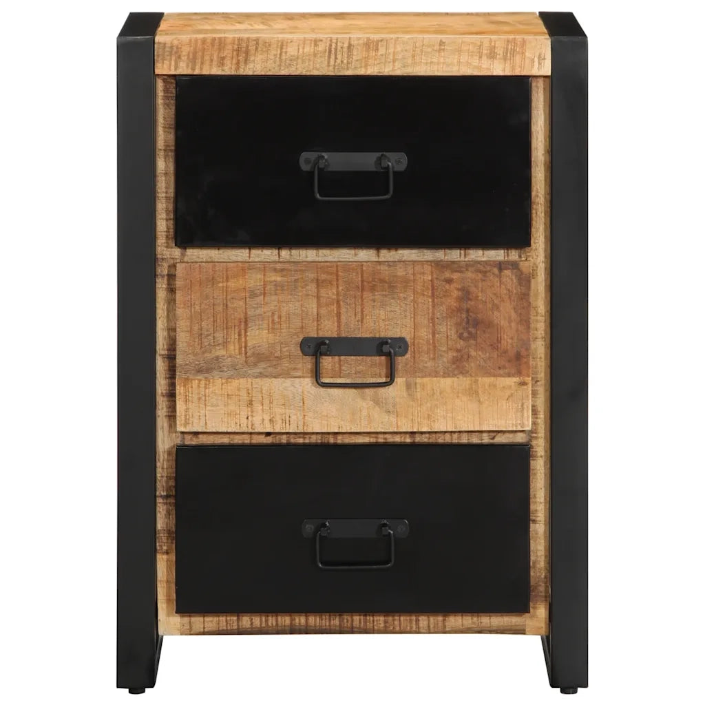 vidaXL Cassettiera 50x35x70 cm in Legno Massello di Mango Grezzo