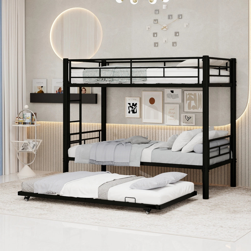 LETTO A CASTELLO 196x103x156 cm Ferro Nero convertibile in due letti