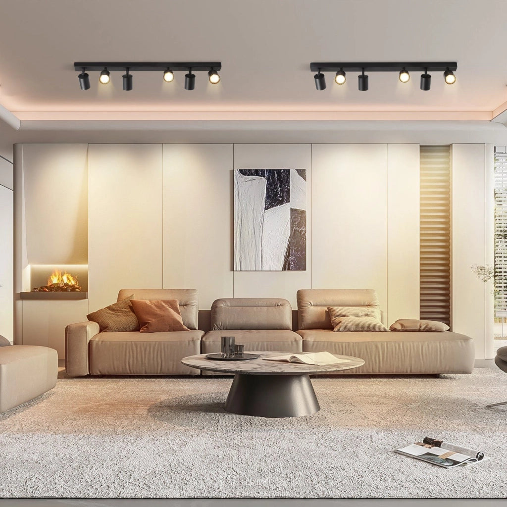 ZMH Faretto da soffitto LED neri orientabili 360° design industriale moderno per soggiorno camera