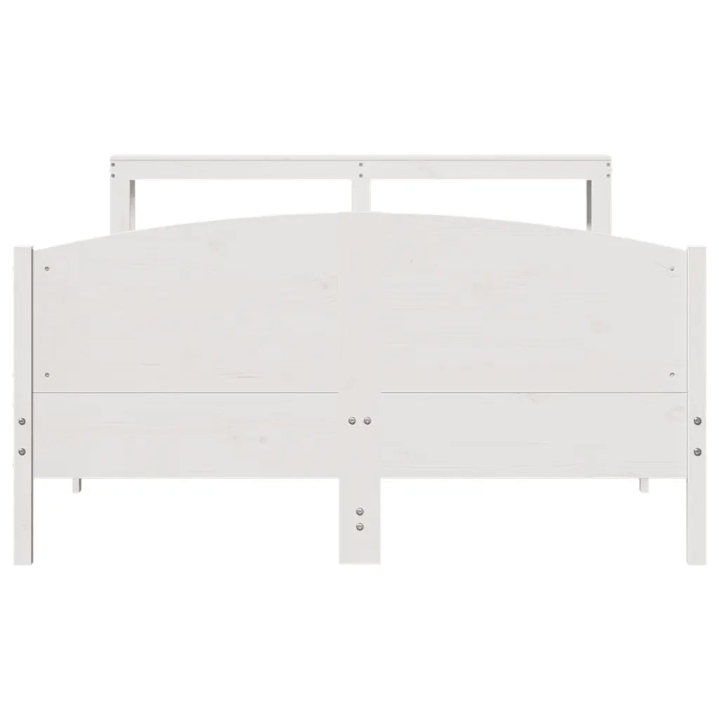 Letto senza Materasso Bianco 120x200 cm Legno Massello di Pino 3306229
