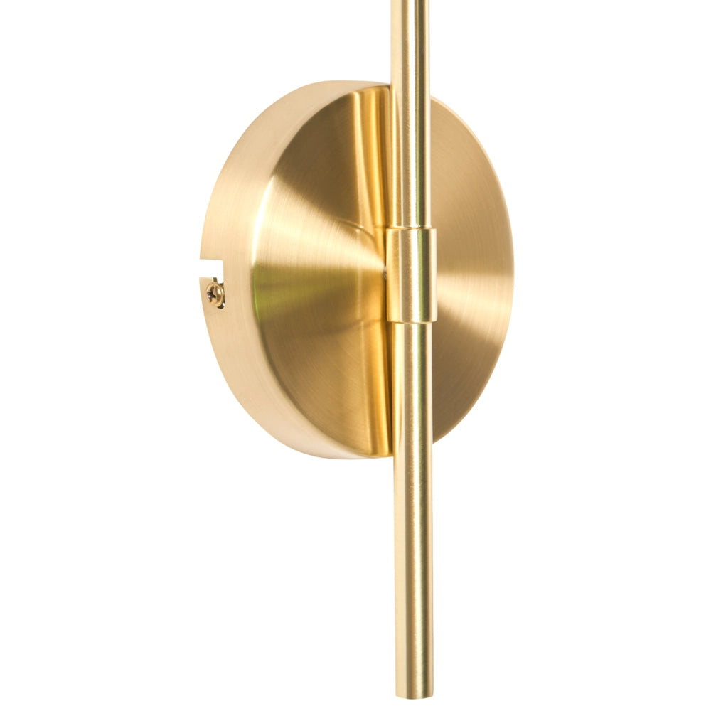 Lampada da parete in ferro dorato con paralume in vetro a tamburo per camera da letto e soggiorno stile moderno industriale