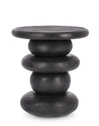 Tavolino Ø 40x45 cm Caffèblack in Legno Black