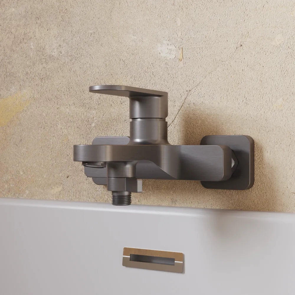 Miscelatore esterno vasca a muro gun metal spazzolato | Margot