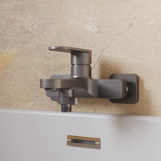 Miscelatore esterno vasca a muro gun metal spazzolato | Margot