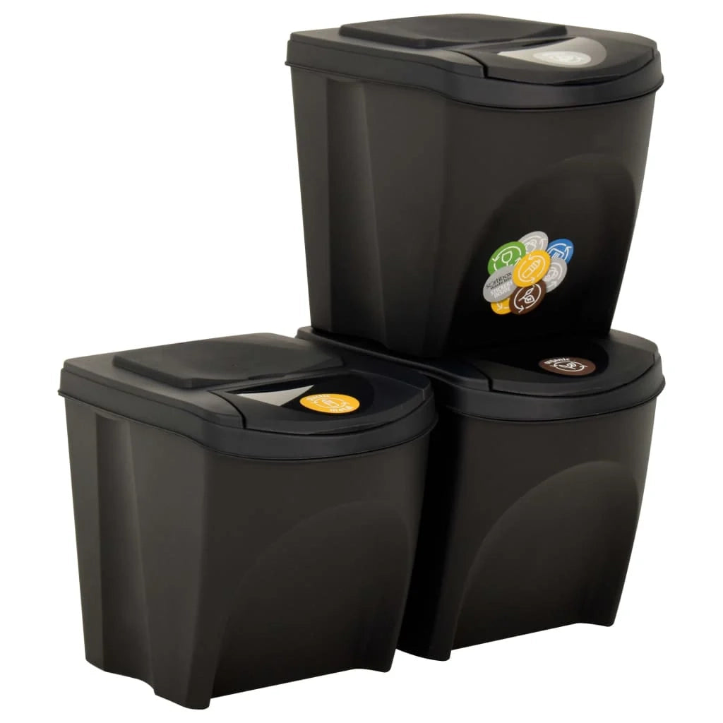 Contenitori impilabili 3 pezzi antracite 75 L 02_0006079