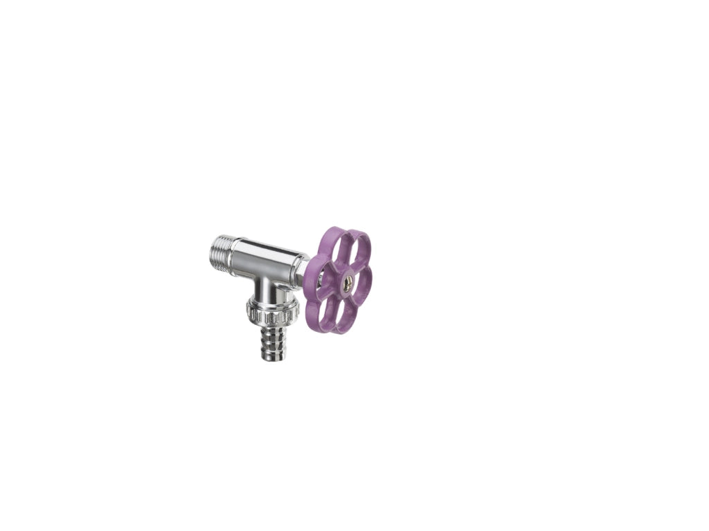 Rubinetto stile idraulico Belfer in ottone 14mm Colore: Viola