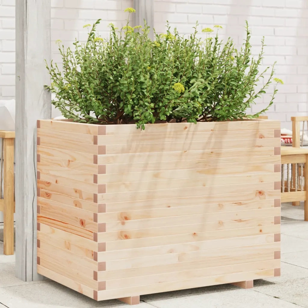Fioriera da Giardino-Vaso da Esterno 90x60x72 cm in Legno Massello di Pino
