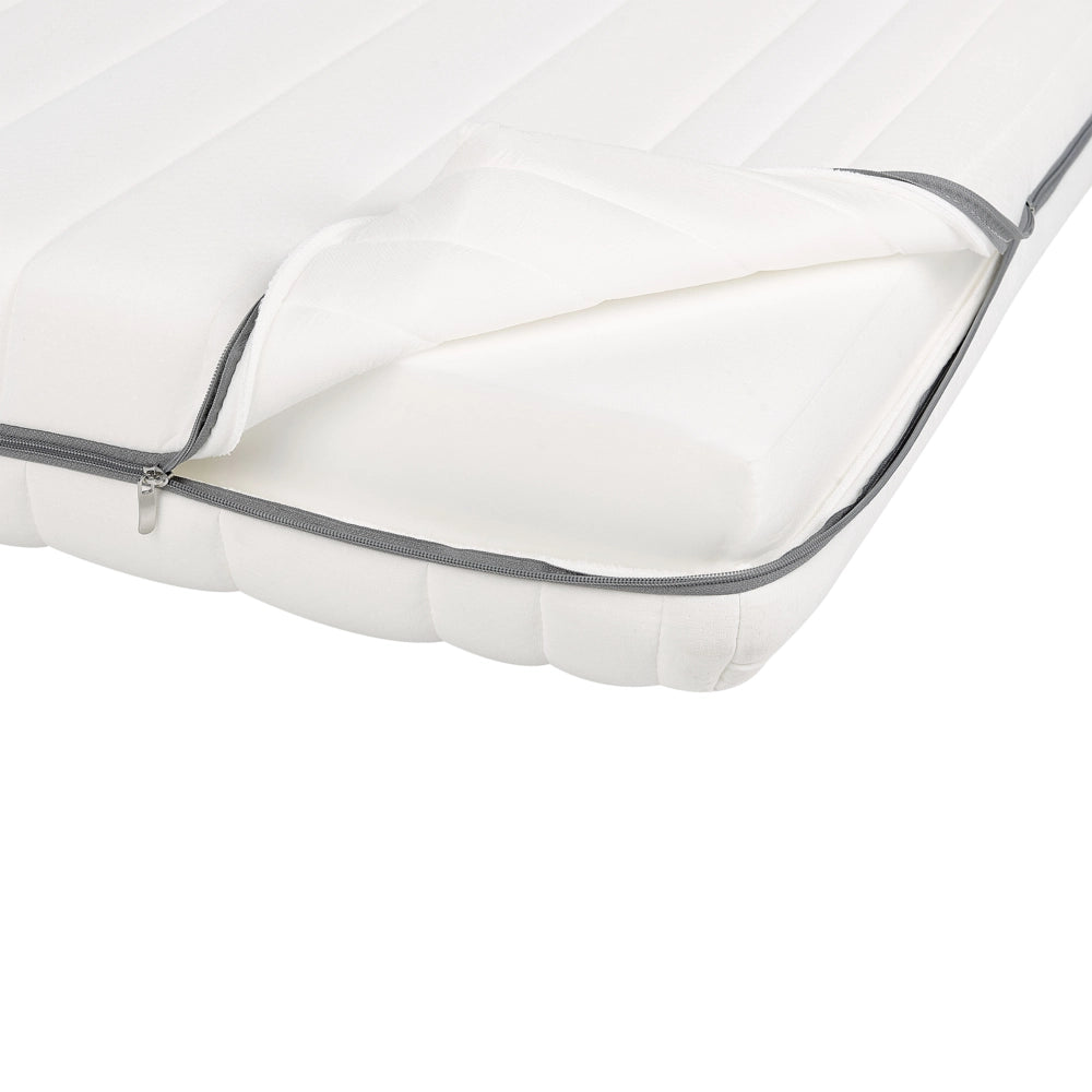 Materasso in schiuma bianco 90 x 200 cm Tessuto poliestere sfoderabile con cerniera EU Misura singola Medium Firm H2