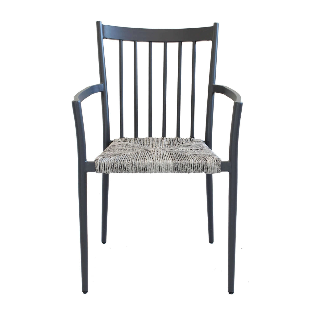 Poltrona da Giardino Impilabile in Alluminio Wicker cm 55x57x86 - BURTON
