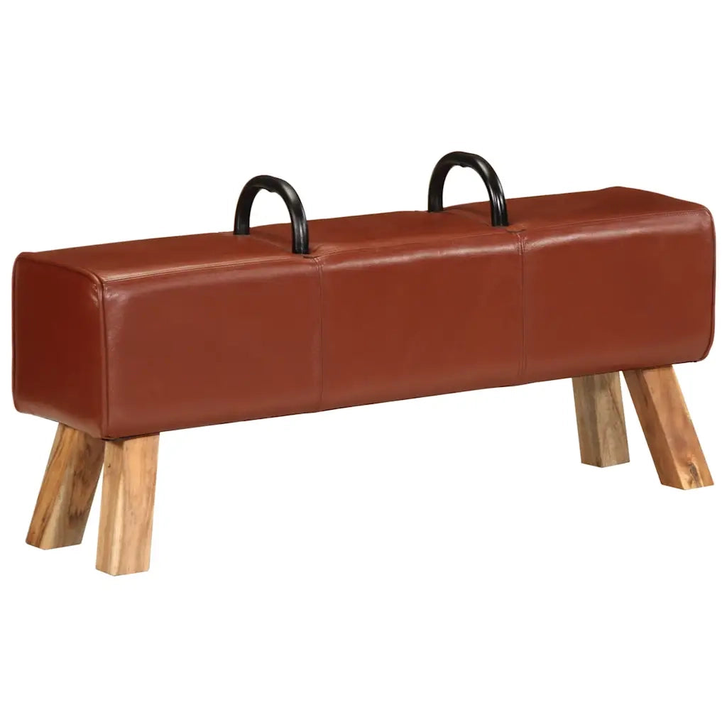 Panca per Esercizi Marrone 110 cm in Vera Pellecod mxl 109101