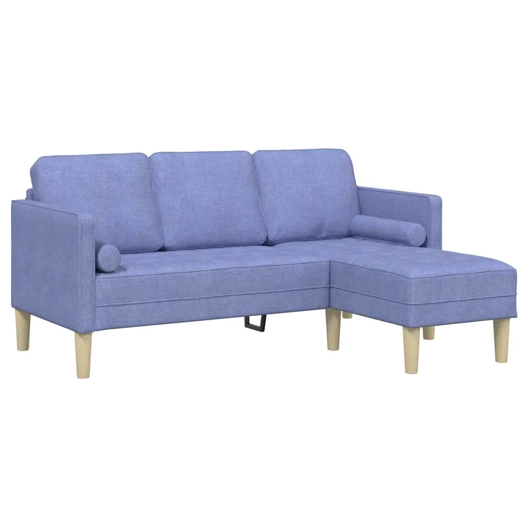 Set di Divano | Divano da soggiorno | Sofa con cuscino Blu jeans Poliestere