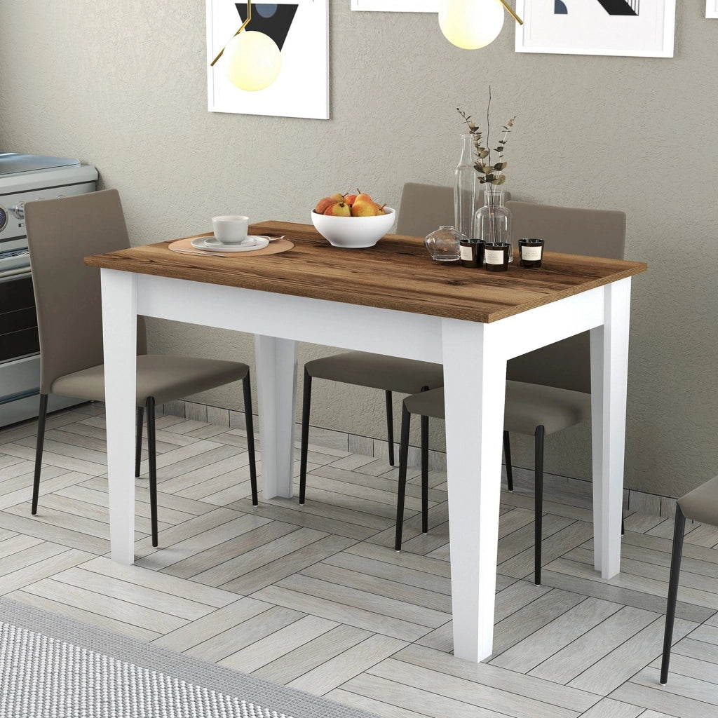 Zane, Tavolo Fisso 6 Posti, 110x72x75h cm Bianco