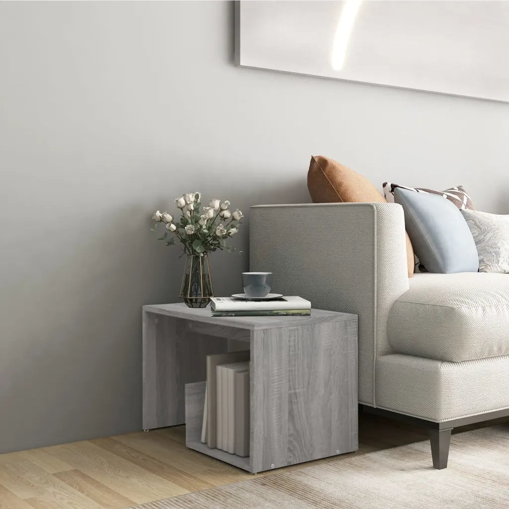Tavolino | Tavolo laterale Grigio Sonoma 59x36x38 cm in Legno Multistrato