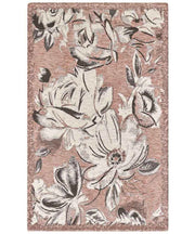 Tappeto moderno floreale ASTER ROSA in ciniglia multiuso lavabile antiscivolo cm.115x175