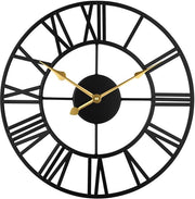 Orologio da parete analogico silenzioso 30 cm con maniglie - moderna decorazione da parete per soggiorno, cucina, ufficio