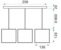 Lampada Da Soffitto Cristallo Argento APP510-3CPR