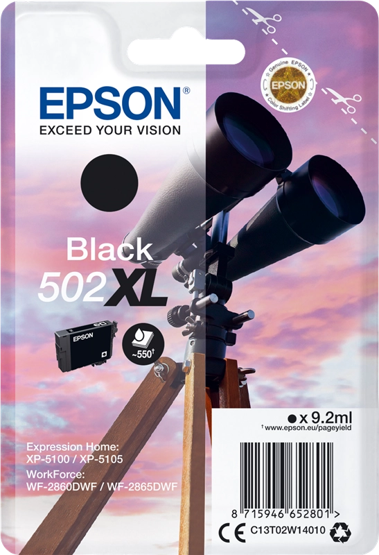 Epson Singlepack Black 502XL Ink