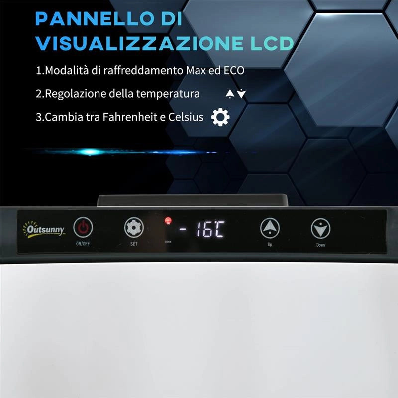 MAURY'S FRIGO PORTATILE ELETTRICO A COMPRESSORE 20L CON MANIGLIA E SCHERMO LCD, FRIGORIFERO PICCOLO DA 12/24V DC E 110/240V AC, PER AUTO E CAMION OKX