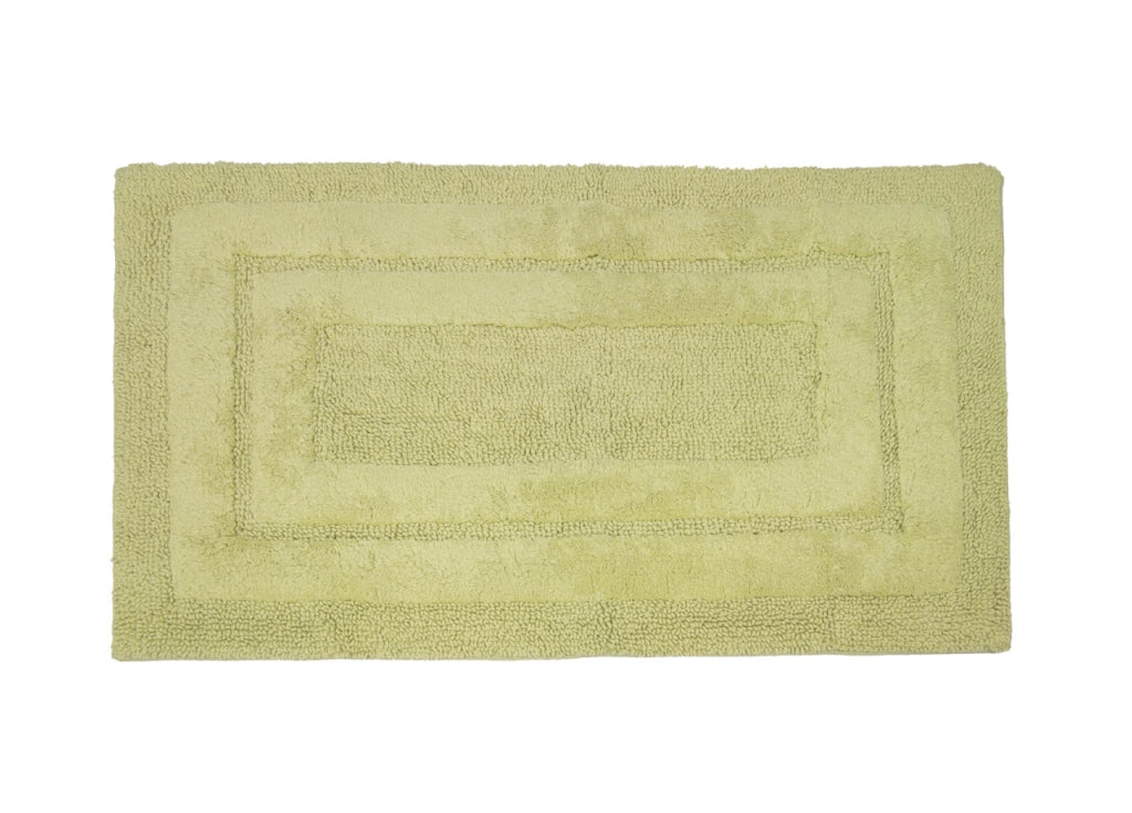 Tappeto Casa Bagno Cotone Spugna Morbida Tinta Unita Antiscivolo Sirio Erba - 55x100 - Erba