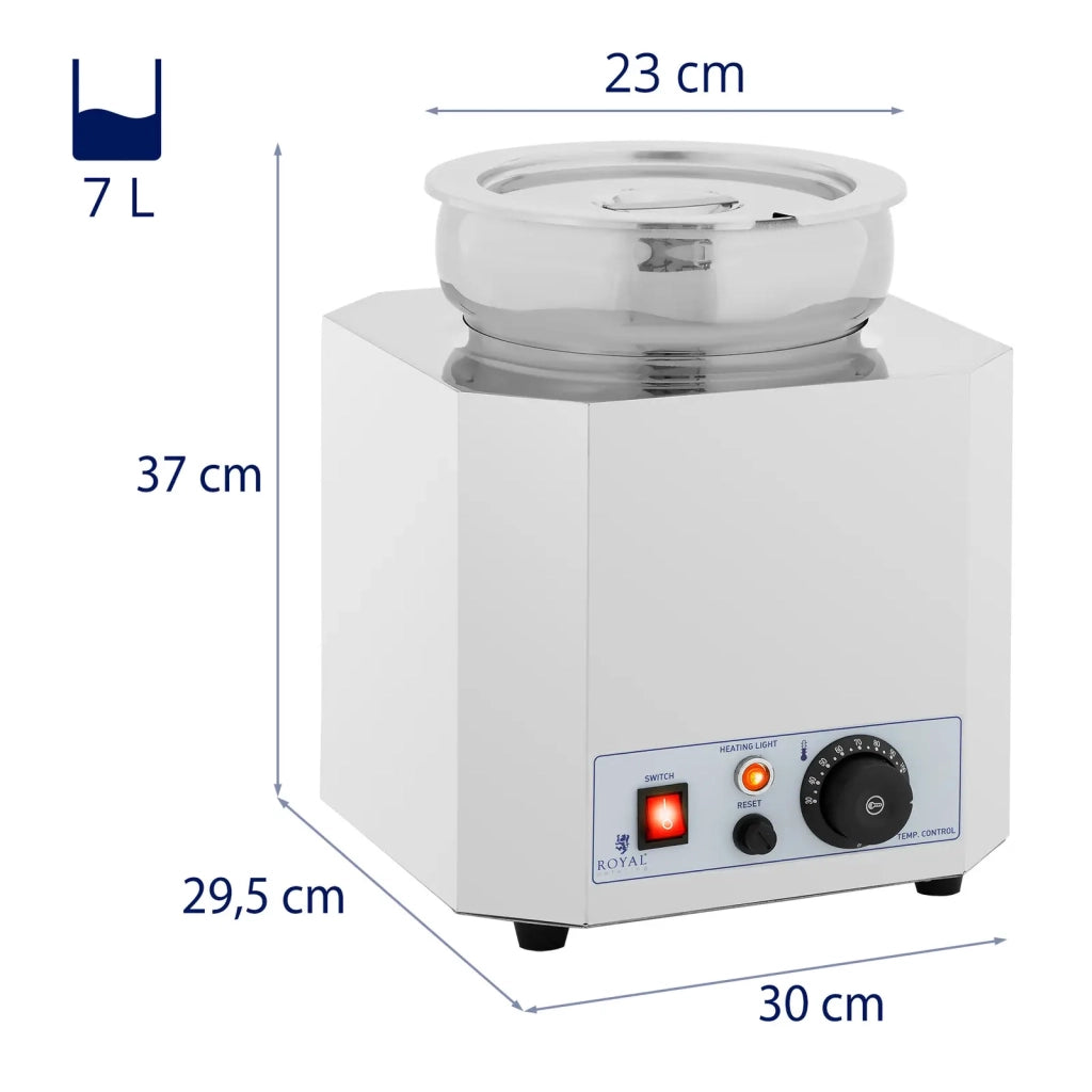 Distributore di zuppa professionale da 7 litri 500 watt finitura lucida acciaio inox argento 14_0008845