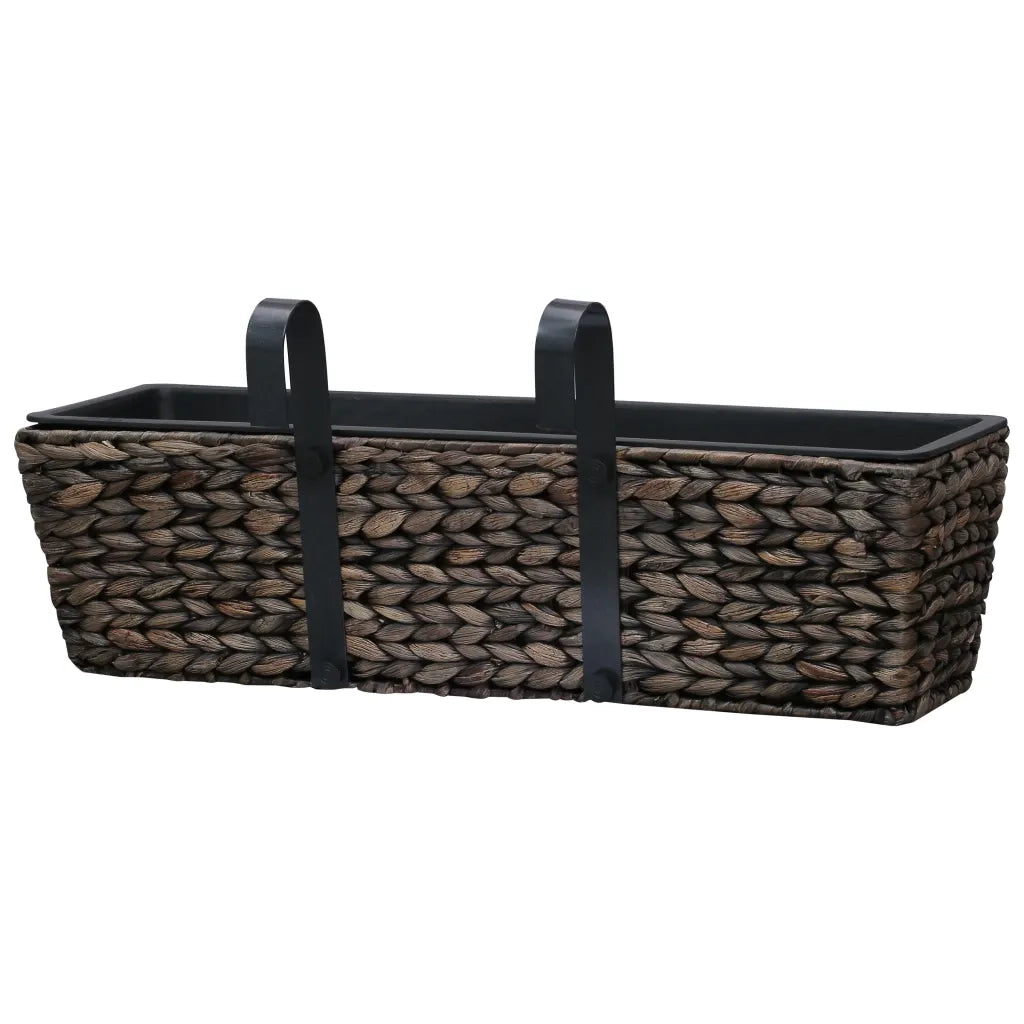 Fioriere 2 pz in Giacinto Intrecciato Marrone 45578
