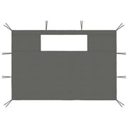 Pareti con Finestre per Gazebo 2 pz Antracite CFW3734146