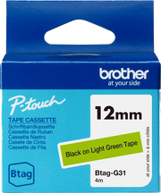 Brother BTAG-G31 nastro per etichettatrice Nero su verde
