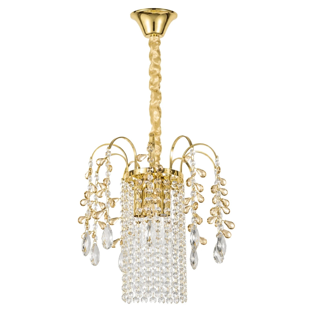 Lampada A Sospensione In Cristallo Swe090-cp 30cm Gold