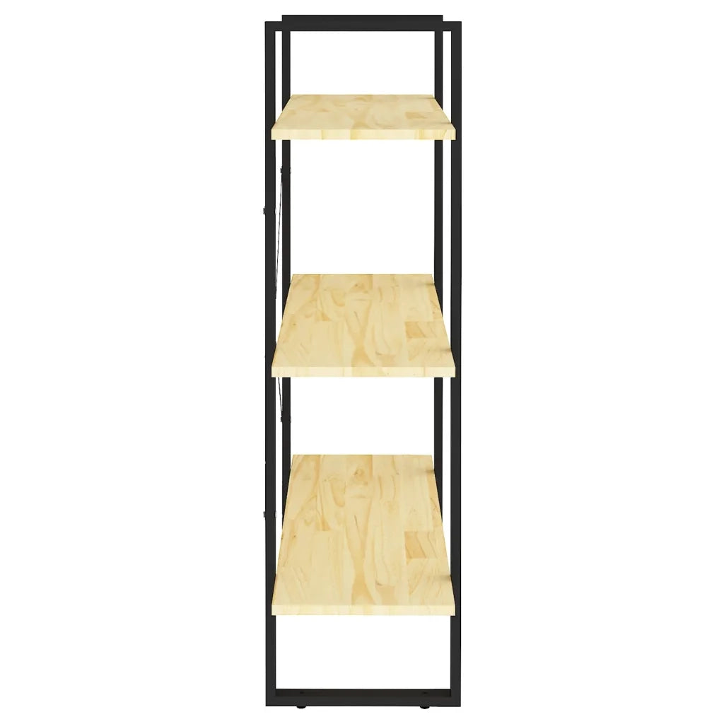 Libreria a 3 Ripiani 80x30x105 cm in Legno Massello di Pino cod mxl 33778