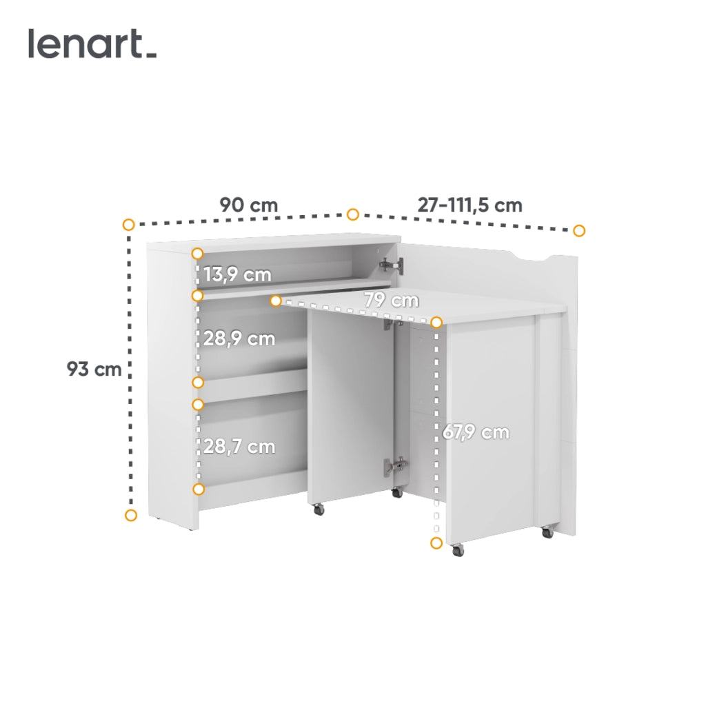 SCRIVANIA WORK CONCEPT SLIM CW 02P BIANCO LUCIDO DESTRO