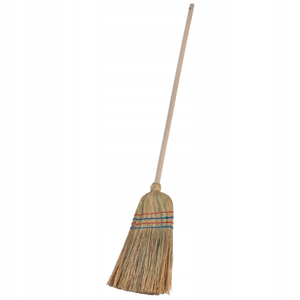 Scopa KADAX per prati e strade, manico da 140 cm, setole resistenti ed ecologiche.