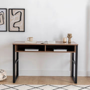 Samo, Scrivania 3 Ripiani, 120x60x75h cm Marrone Noce