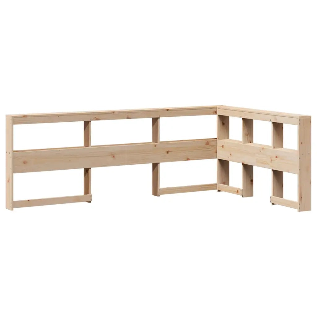 Letto Libreria senza Materasso-Struttura Letto contenitore 160x200 cm in Legno di Pino 738379