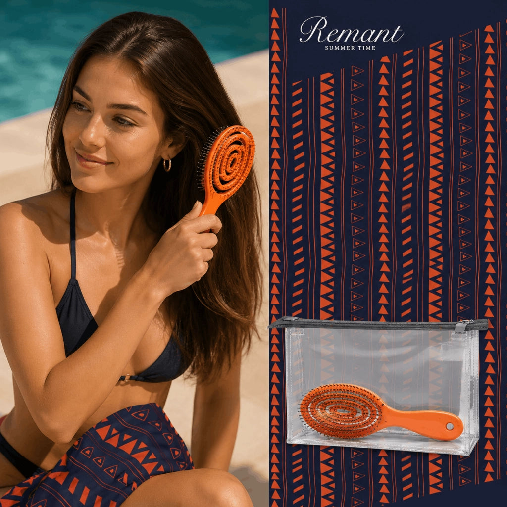 Set Mare 3 Pezzi con Telo Mare in Microfibra 90x170 cm, Pochette Trasparente 32x20 cm con Zip e Spazzola Districante – Kit Spiaggia e Piscina – Fantasie Assortite - IDEA REGALO