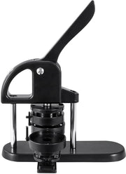 Fabbricatore di Bottoni 3 in 1 - 25/32/58mm Matrici - 100 Coperture e Film Transparente per Ogni Misura - Manico Semplice per Ridurre i Tempi di Lavoro - Materiale in Plastica e ABS, Nero + Arancione