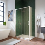 Box doccia 110x90 cm con apertura scorrevole vetro 6mm trasparente h195 cm | Aruba