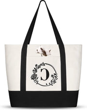 Borsa da viaggio in tela per mamma - borsa per regali con monogramma per amici - adatta per matrimoni e compleanni