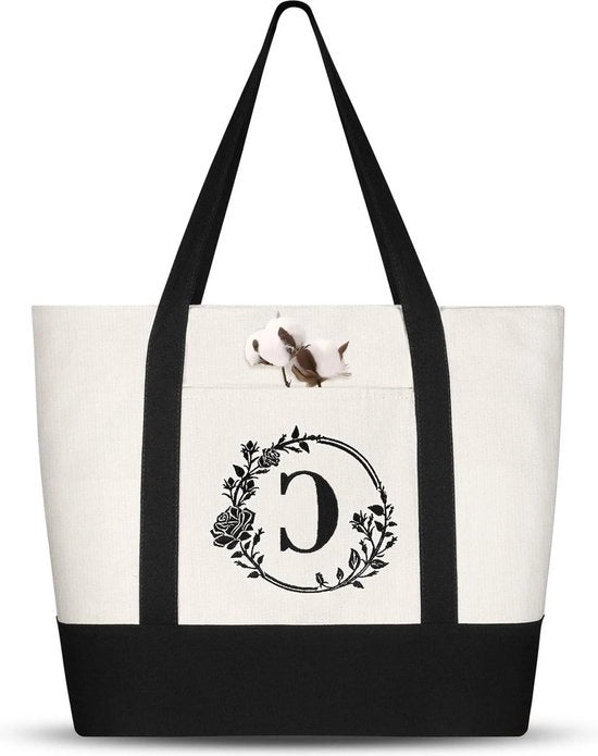 Borsa da viaggio in tela per mamma - borsa per regali con monogramma per amici - adatta per matrimoni e compleanni