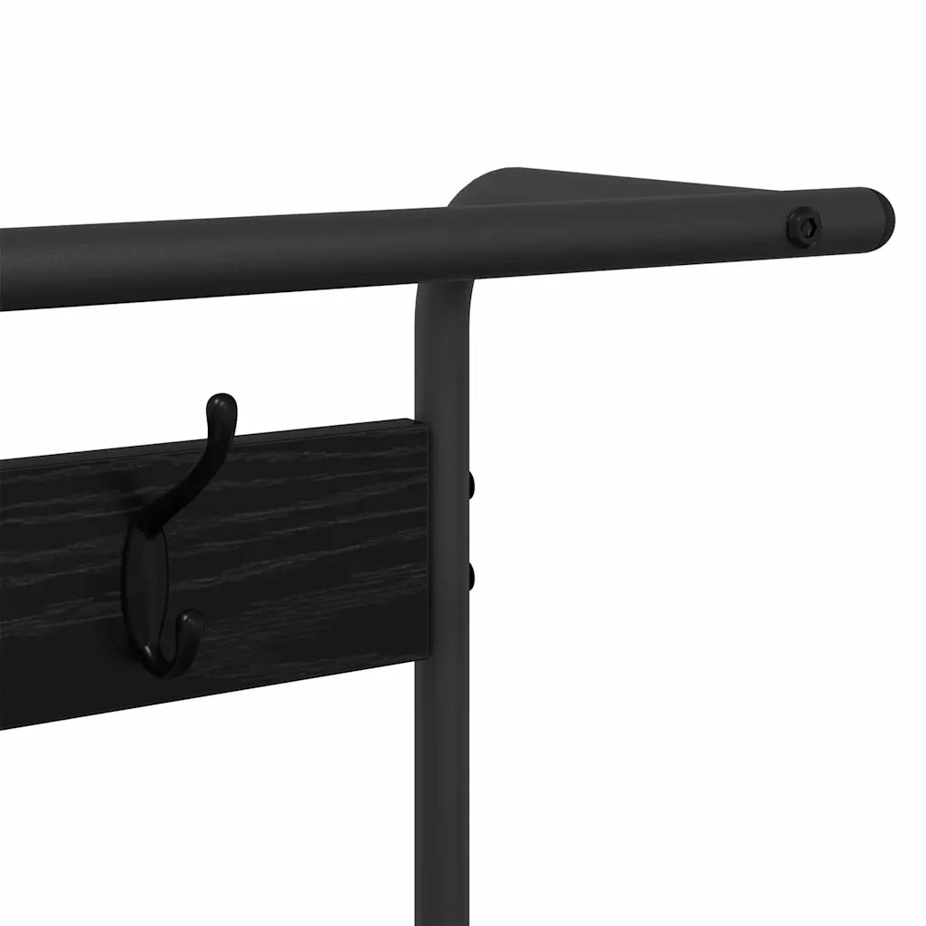 Appendiabiti Rovere Nero 95 x 34 x 184 cm Legno multistrato CFW5405720