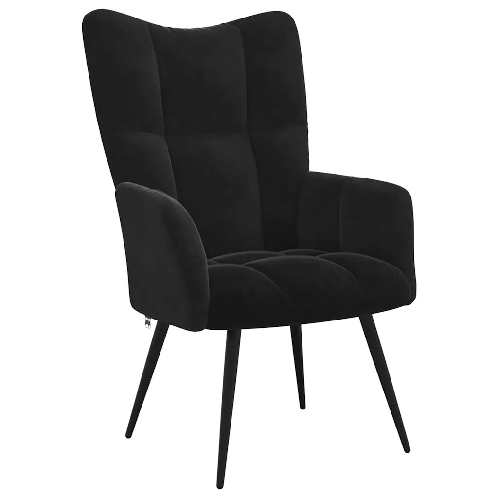 Divano Sedia-Poltrona Relax Nera in Velluto 121612