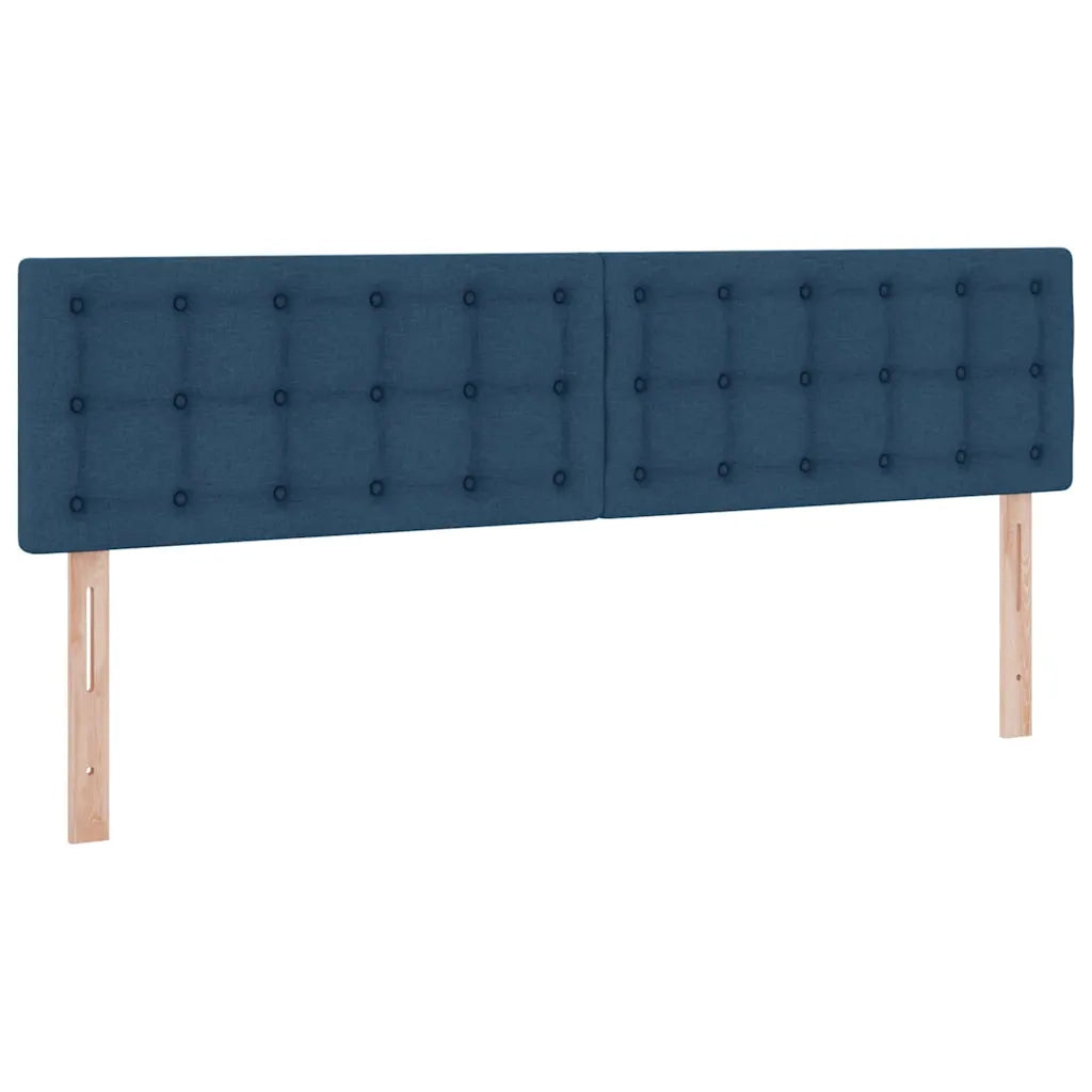 Letto con contenitore LED e materasso Blu 200 x 200 cm Tessuto