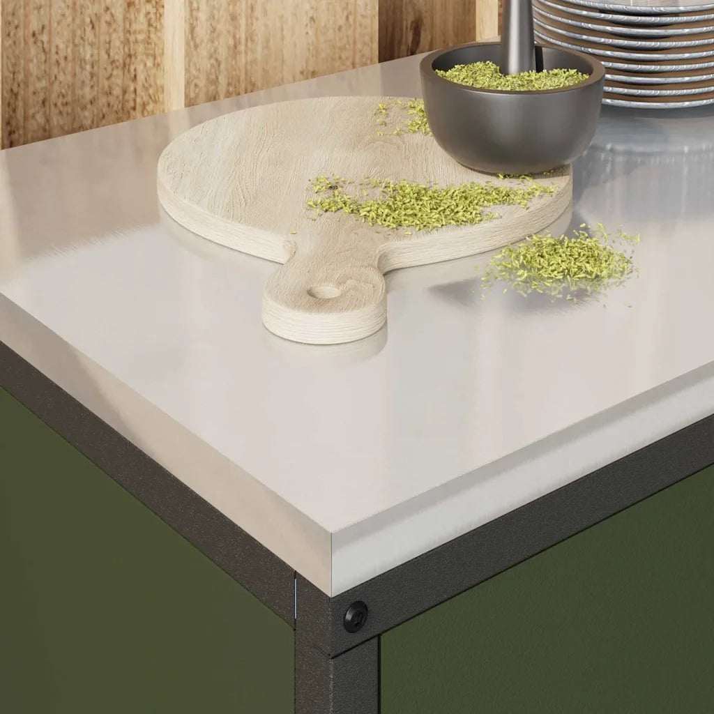Stoccaggio in cucina Verde oliva 60 x 50 x 92 cm Acciaio
