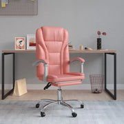 Poltrona da Ufficio Reclinabile Rosa in Similpelle 349701
